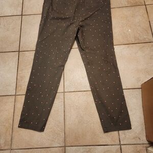 Green Pants with Pink Polka Dots